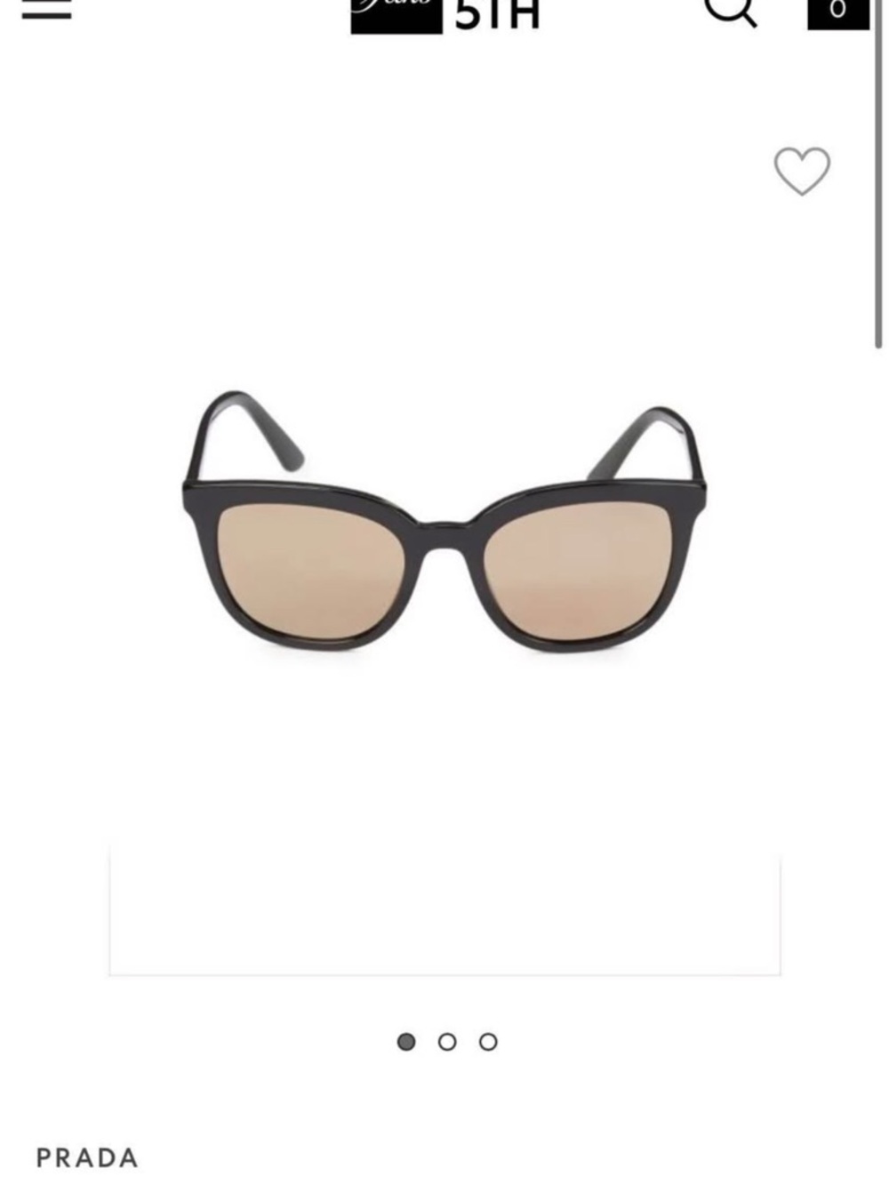 Prada Black Cat-Eye Sunglasses with Brown Lenses - Picture 3 of 10